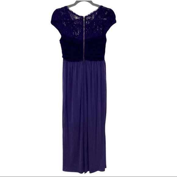 Free People Purple Lace Top Tulip Hem Corset/Bustier Maxi Dress Size XS - Picture 3 of 11